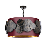 David Hunt Lighting  Planet 4 Light Pendant In Blue And Gold Comes With Bespoke Shade